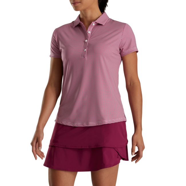 Camisas Footjoy Houndstooth Lisle Mujer Rosas | ZAGRIBC-13