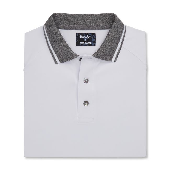 Camisas Footjoy Raglan Knit Pique Polo Hombre Blancas | MFYHNZE-94