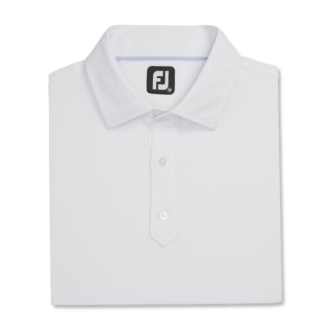 Camisas Footjoy Solid Lisle Set On Placket Hombre Blancas | BRJGZTO-19