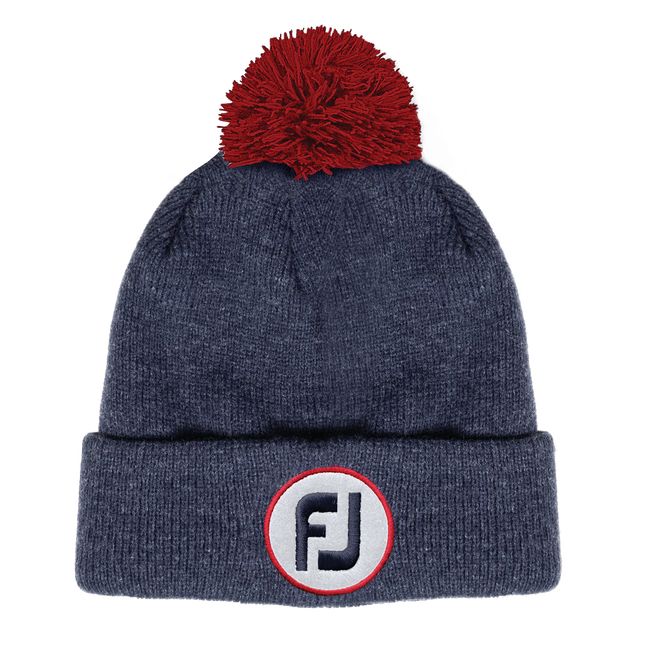 Sombreros Footjoy Pom Pom Solid Knit Hombre Azul Marino | UJWFODP-34