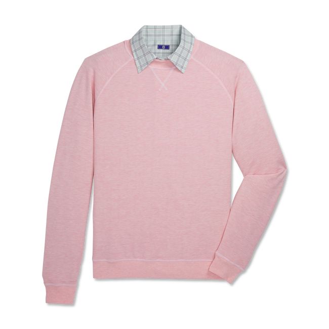 Sudaderas Footjoy French Terry Crewneck Hombre Rosas | ECXPRQK-54