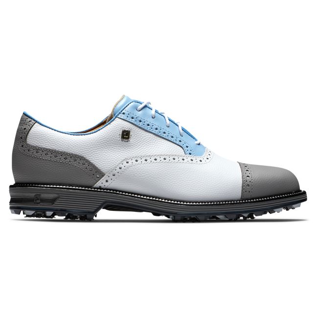 Zapatos Golf Con Pinchos Footjoy Myjoys Premiere Series - Tarlow Hombre Blancas Azules Claro Gris | KHTCPSD-63