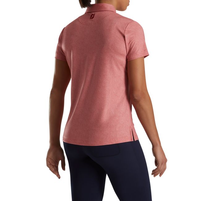 Camisas Footjoy Heather Lisle Self Collar Mujer Rojas | OBYNCQU-12