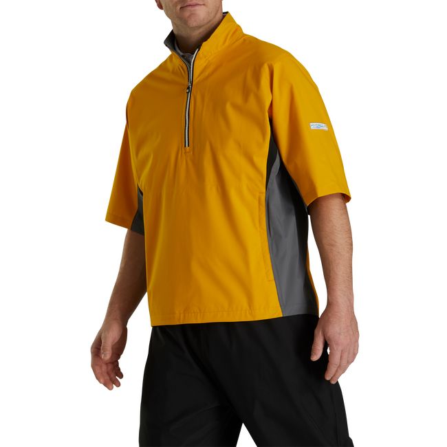 Camisas Footjoy HydroLite Corta Sleeve Rain Hombre Amarillo | IMHNTZC-76