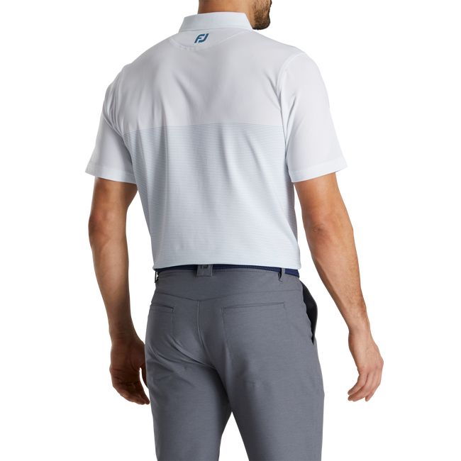 Camisas Footjoy Lisle Engineered Pin Stripe Self Collar Hombre Blancas | FEKASZI-97