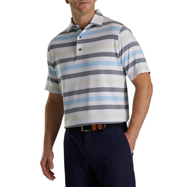 Camisas Footjoy Lisle Light Stripe Self Collar Hombre Multicolor | NBRGYCP-83