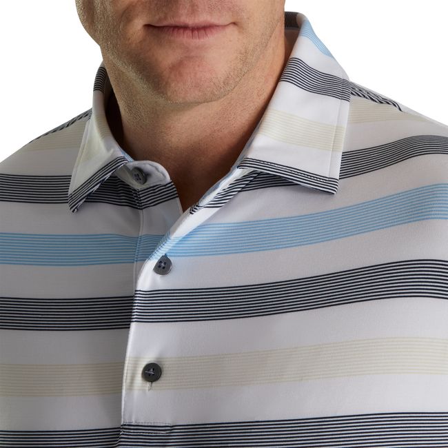 Camisas Footjoy Lisle Light Stripe Self Collar Hombre Multicolor | NBRGYCP-83