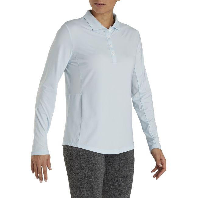 Camisas Footjoy Long Sleeve Sun Protection Mujer Azules Claro | ZUVHBIF-08