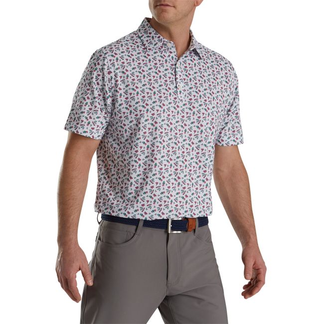 Camisas Footjoy Mini Floral Lisle Self Collar Hombre Flores | YLITHRG-74