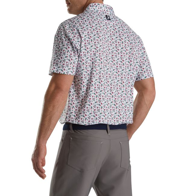 Camisas Footjoy Mini Floral Lisle Self Collar Hombre Flores | YLITHRG-74