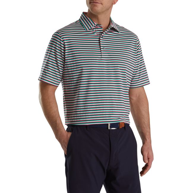 Camisas Footjoy Multi Stripe Lisle Self Collar Hombre Multicolor | JYHEZNK-37