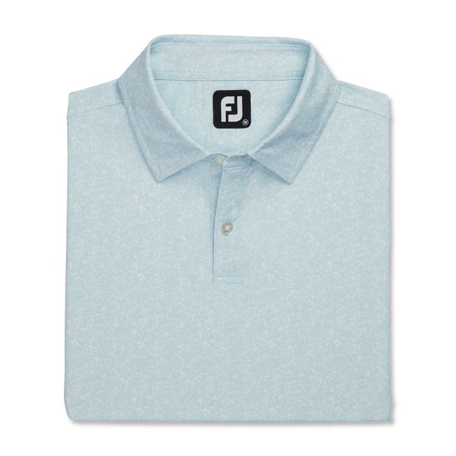 Camisas Footjoy Paint Splatter Print Lisle Self Collar Hombre Azur Blancas | NHITUYG-30