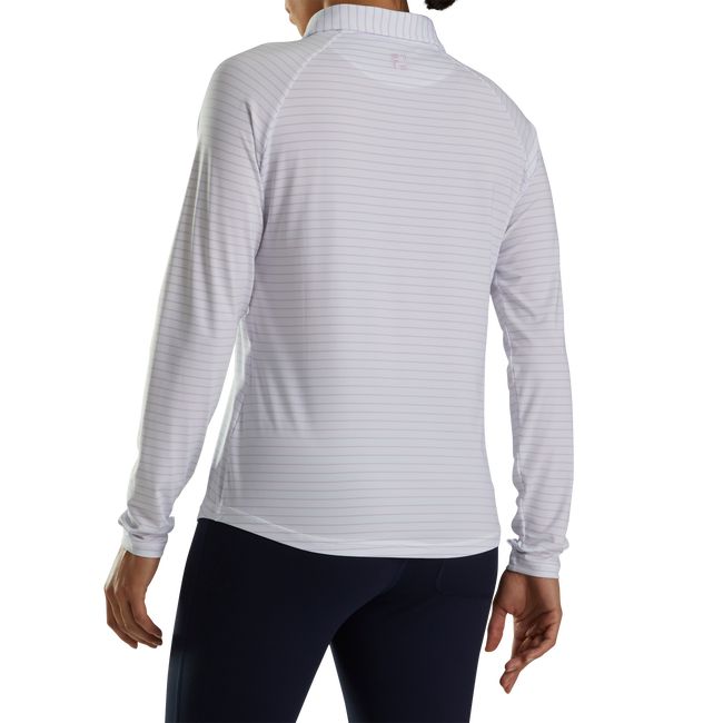 Camisas Footjoy Pin Stripe Sun Protection Mujer Blancas | CESGTOR-32