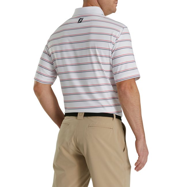 Camisas Footjoy Ryder Cup Multi-Stripe Self Collar Hombre Blancas | DJKCMYH-56