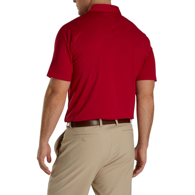 Camisas Footjoy Solid Lisle Self Collar Hombre Rojas | AQSCVPI-39