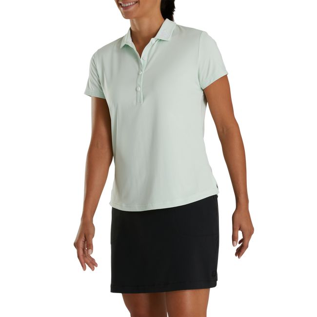 Camisas Footjoy Solid Lisle Self Collar Mujer Verde Menta | FQXEYPL-26