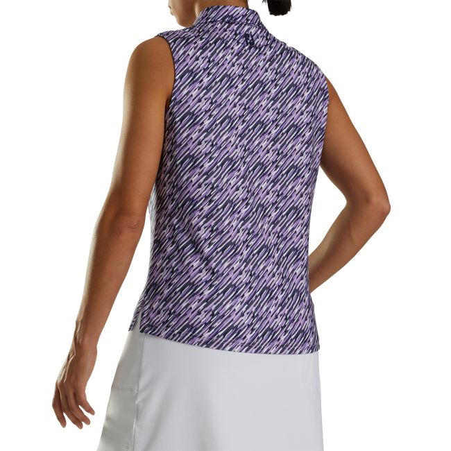 Camisas Footjoy Solid Lisle Sin Manga Mujer Moradas | CWJKYZI-47