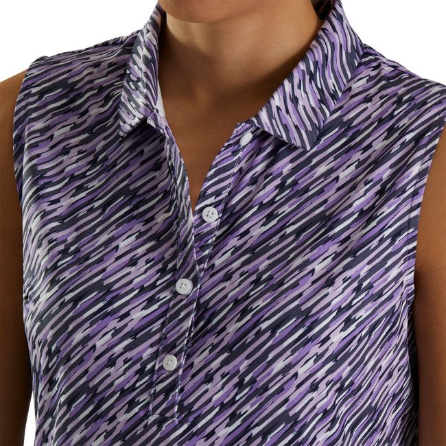 Camisas Footjoy Solid Lisle Sin Manga Mujer Moradas | CWJKYZI-47