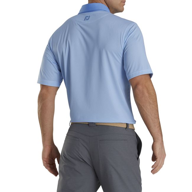 Camisas Footjoy Stretch Lisle Mini Check Print Hombre Azules | LHNWGJC-14