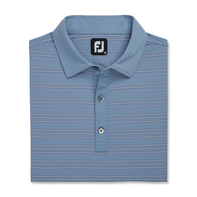 Camisas Footjoy Trio Stripe Lisle Self Collar Hombre Azules | XIWGZNT-72