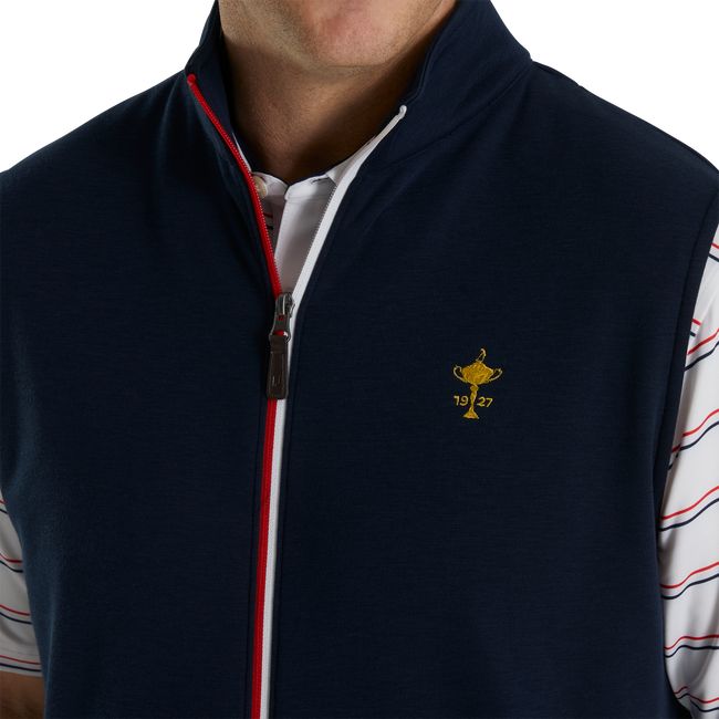 Chalecos Footjoy 1927 Trophy Full-Zip Hombre Azul Marino | IGYZPUL-76