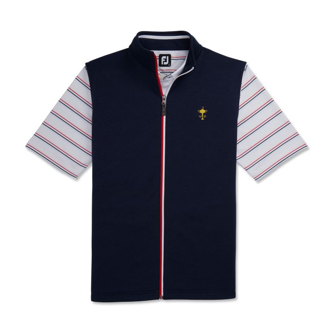 Chalecos Footjoy 1927 Trophy Full-Zip Hombre Azul Marino | IGYZPUL-76