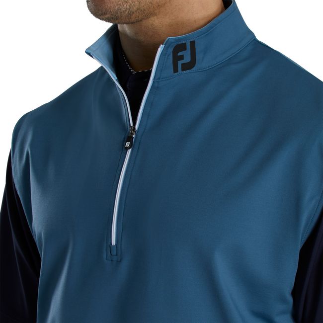 Chalecos Footjoy Half-Zip Jersey - Fj Tour Collar Hombre Negras Azules | JBIGXKW-50