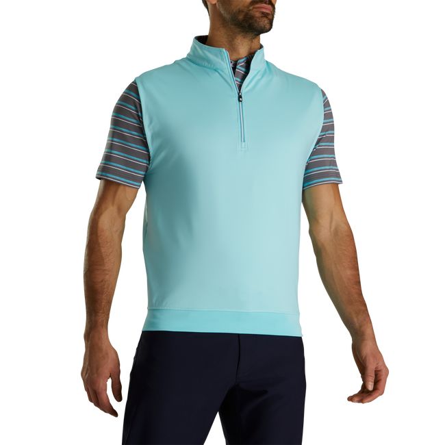 Chalecos Footjoy Half-Zip Jersey Hombre Turquesa | TLXJINC-54