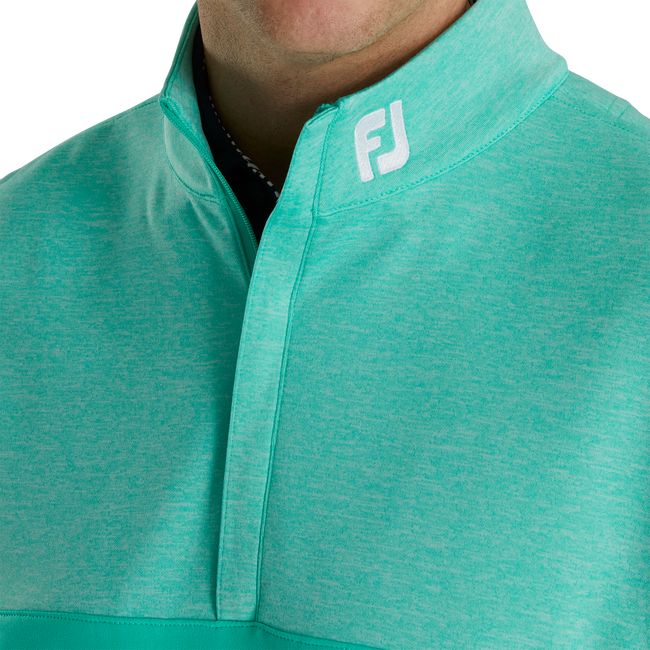 Chalecos Footjoy Heather Yoke Half-Zip - Fj Tour Logo Hombre Verde | LYPOZTC-76