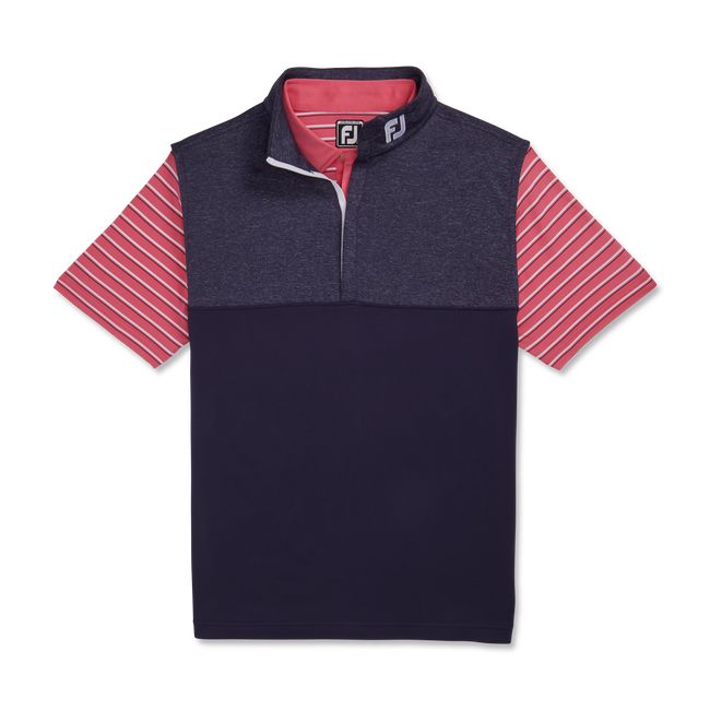 Chalecos Footjoy Heather Yoke Half-Zip - Fj Tour Collar Hombre Azul Marino | YKDUBRQ-16