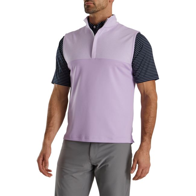 Chalecos Footjoy Heather Yoke Half-Zip Hombre Moradas | TPQJYVK-10