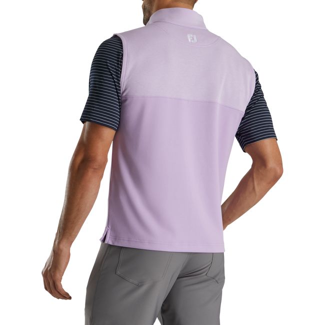 Chalecos Footjoy Heather Yoke Half-Zip Hombre Moradas | TPQJYVK-10