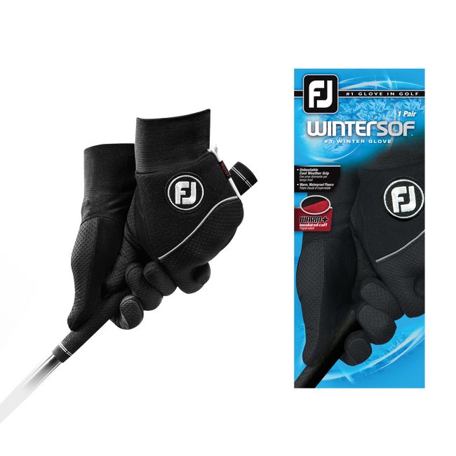 Guantes De Golf Footjoy WinterSof Pair Hombre Negras | HSVARXY-98