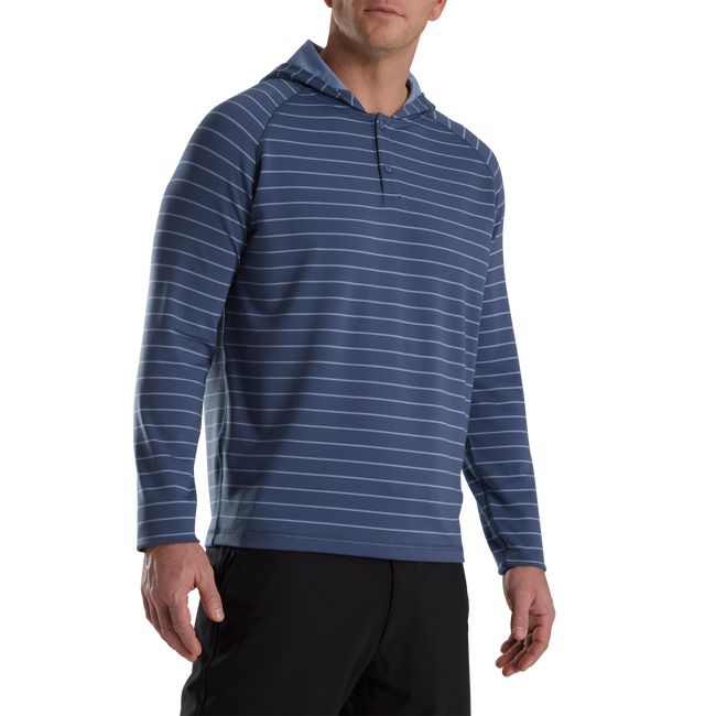 Hoodie Footjoy A Rayas Hombre Azul Marino | ELQOATF-57