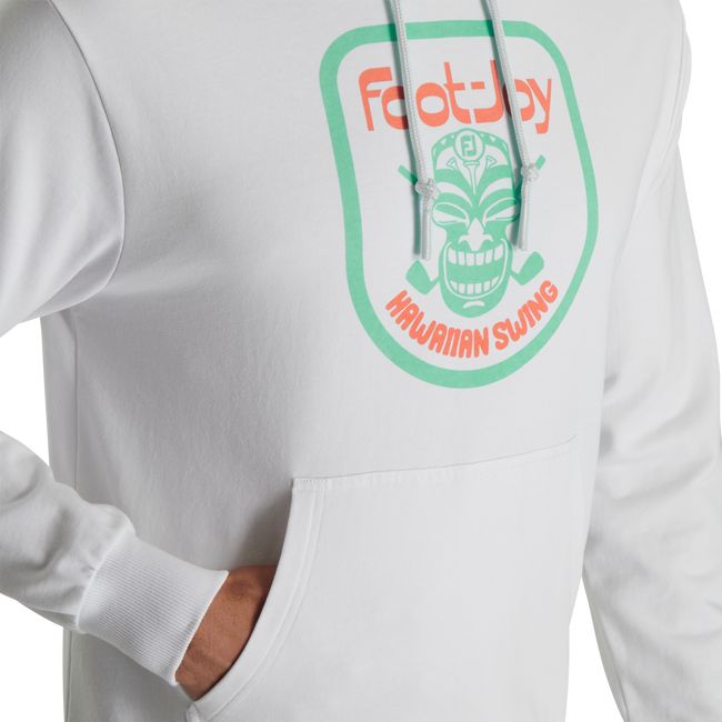 Hoodie Footjoy Tiki Estampadas Hombre Blancas | HPYAEIB-63