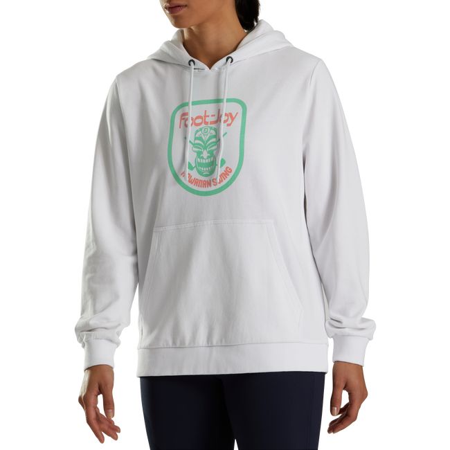 Hoodie Footjoy Tiki Estampadas Mujer Blancas | XFEAYKW-85