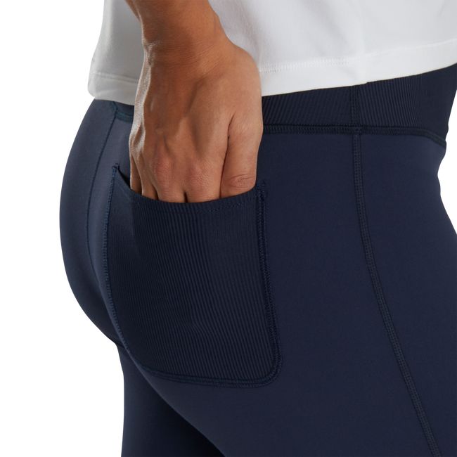 Leggins Footjoy Ankle Length Rib Block Mujer Azul Marino | EMZRCWV-82