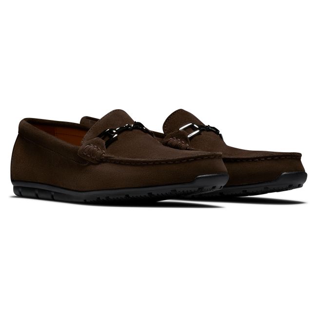 Loafers Footjoy Club Casuals Gamuza Hombre Chocolate | GIOXJZU-96