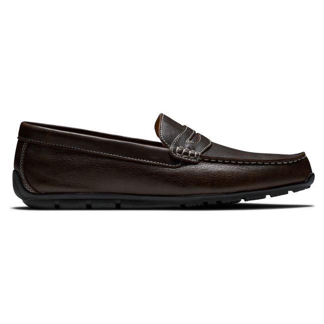 Loafers Footjoy Club Casuals Penny Hombre Chocolate | EBMQPTO-30