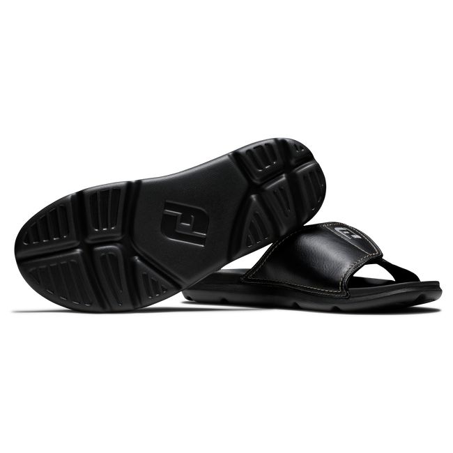 Sandalias de Diapositivas Footjoy Fj Hombre Negras | PLAEOVX-46