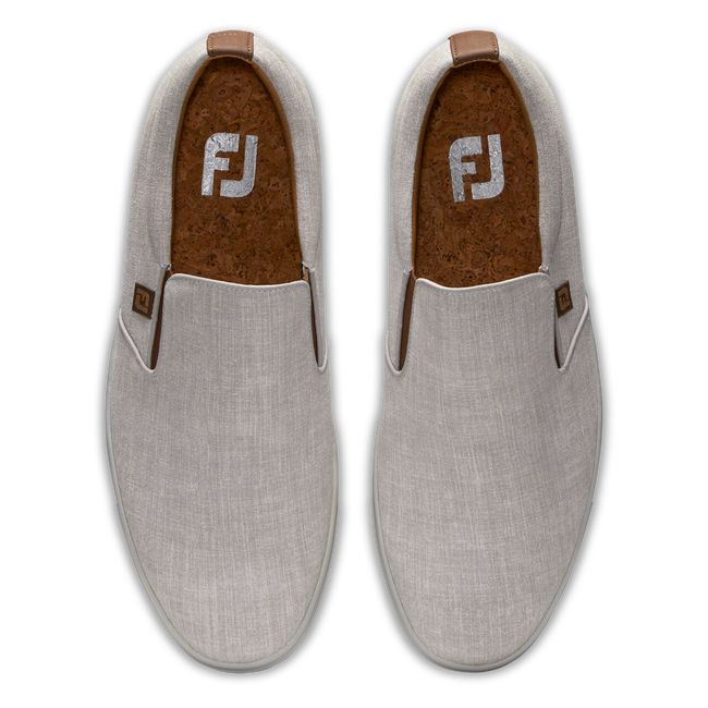 Slip On Footjoy Club Casuales Hombre Blancas | KJHWXNB-73