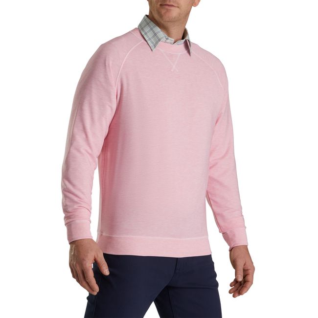 Sudaderas Footjoy French Terry Crewneck Hombre Rosas | ECXPRQK-54