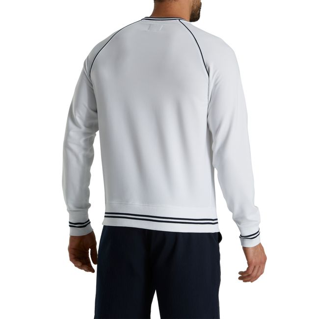 Sudaderas Footjoy French Terry Raglan Crewneck Hombre Blancas | VNAFWDQ-12