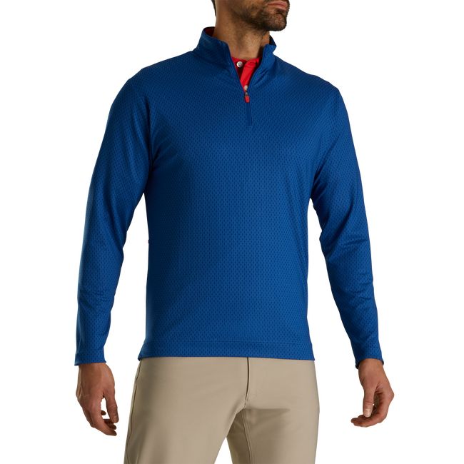 Sudaderas Footjoy Tonal Print Knit Mid-Layer Hombre Azules | HBMKXZS-21