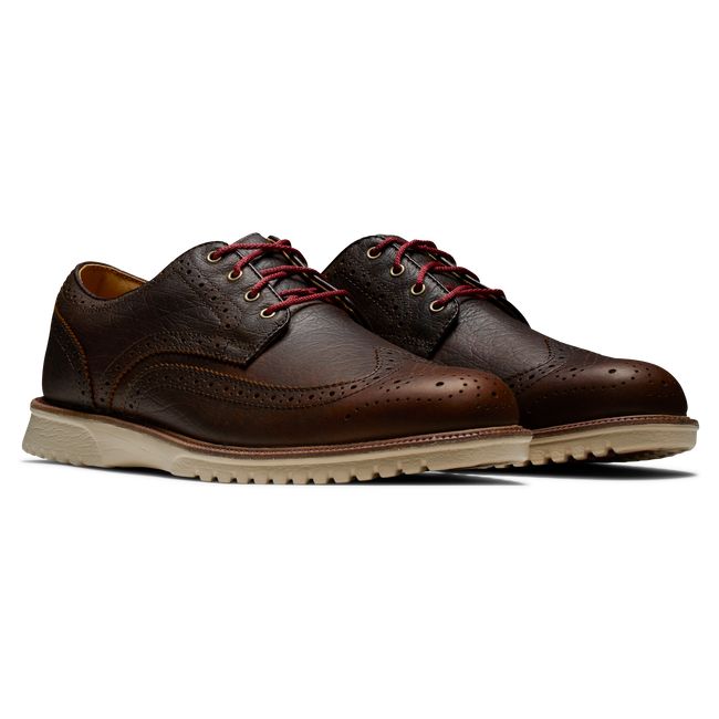 Zapatos Golf Con Pinchos Footjoy Club Casuals Wing Tip Hombre Marrones | MSRNCAX-93