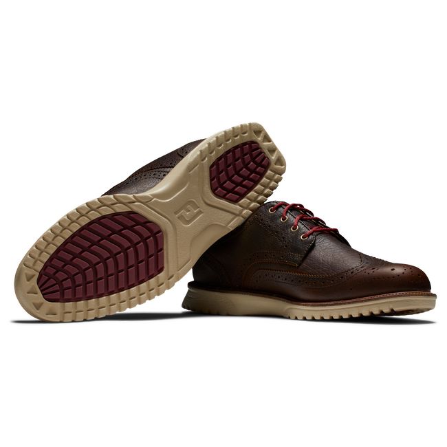 Zapatos Golf Con Pinchos Footjoy Club Casuals Wing Tip Hombre Marrones | MSRNCAX-93