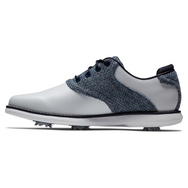 Zapatos Golf Con Pinchos Footjoy Lewis Traditions Mujer Blancas Azules | ZSBXNDY-65