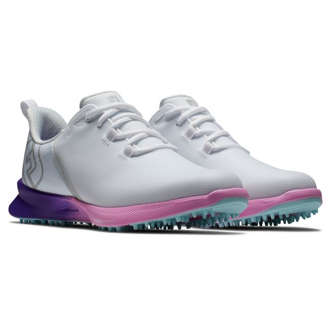 Zapatos Golf Sin Pinchos Footjoy Fj Fuel Deporte Mujer Blancas Moradas | QRSBXAV-95