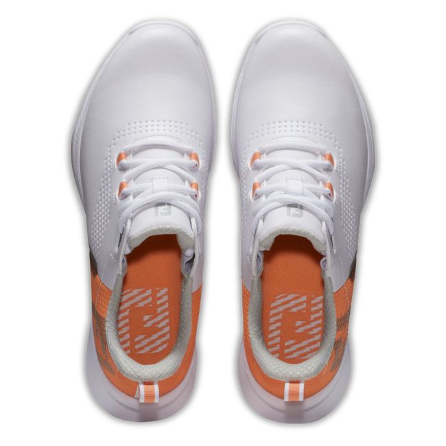 Zapatos Golf Sin Pinchos Footjoy Fj Fuel Mujer Blancas Naranjas | ZKNPHBY-45