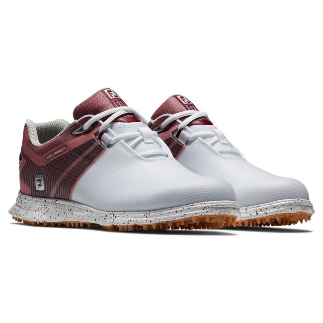 Zapatos Golf Sin Pinchos Footjoy Pro|SL Deporte Mujer Blancas Burdeos | ZXWDKBN-84